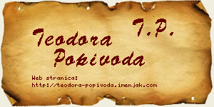 Teodora Popivoda vizit kartica
